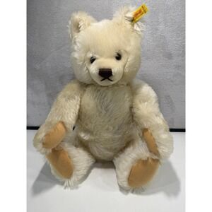 Vintage Steiff Original Teddy Bear 0203/41 White 16" Button in Ear Jointed Growl